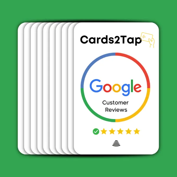 10 Google Review Cards by Cards2Tap